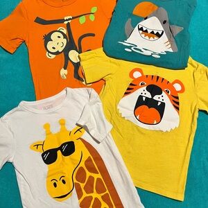 Place Kids Short Sleeve Tees - Orange, Yellow, White, Teal